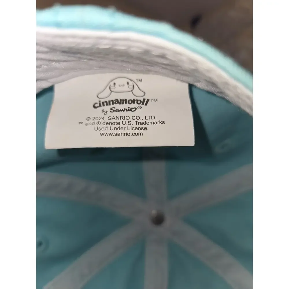 Sanrio Light Blue Cinnamoroll Cap Hat Ball Cap Adjustable Adult Size Rainbow